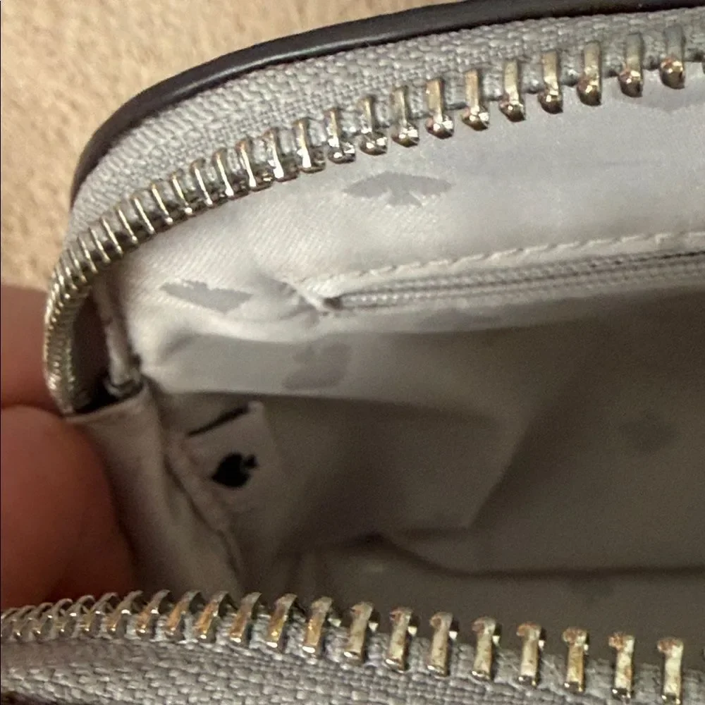 Kate Spade Gray Leather Dome Satchel Crossbody Bag